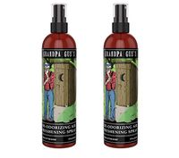 Grandpa Gus's Deodorizing Air Freshening Spray, Deodorizer for Shoes, Pet Beds, Work Boots, Bathrooms, Garbage Cans; Odor Eaters/Eliminators/Neutralizers for Cars, Rooms, Clean Cotton Scent, 8-OZ (2)