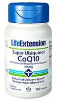 Life Extension, Super Ubiquinol CoQ10 with Enhanced Mitochondrial Support 50 milligrams, 100 softgels. Pack of 2 Bottles