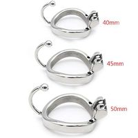 Waterproof Male Ware Medical Grade Material, Ch&ástí-ty De*vi#ce for Flirting Prop Stainless Steel Male Bondage Flirting LIANJINLI (Color : Long cage, Size : Ring 40mm)