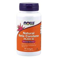 NOW Supplements, Natural Beta Carotene 25,000 IU, Essential Nutrition, 90 Softgels