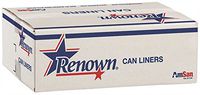RENOWN GIDDS-REN11500-CA 15-Gallon Institutional Trash Can Liner, Natural, 24 x 33", 6 Mic, 1,000 Per Case