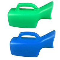 HEALLILY 2pcs Female Urinal Urine Bottle Women Urinal Pot Chamber Pot Thicken Female Urinal Device 1000ml (Green + Blue)