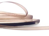 Ben Collection 1/4" X 50 Yard Plain Organza Ribbon Art & Sawing Craft Party Favor Gift Wrapping (Brown)