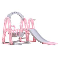 Small Indoor Playground for Toddlers, Kids Mountaineering and Swing Set Outdoor Play Swing Slide Set Kids Multifunctional Toys Toddlers Climber Playset (Pink)