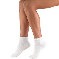 Truform Medical Compression Socks for Men and Women; 8-15 mmHg Ankle Length Low Cut, White, Large
