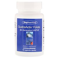 Allergy Research Group QuatreActiv Folate, 4th Generation 5-MTHF, 90 Vegetarian Capsules