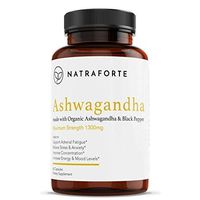Ashwagandha 1300mg Made with Organic Ashwagandha Root Powder with 10mg Black Pepper Extract Supplements - Adrenal Fatigue Support - Stress and Anxiety Relief - 120 Capsules