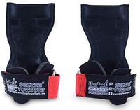 Lifting Grips PRO Weight Gloves Best Heavy Duty Straps Alternative to Power Hooks Deadlifts Adjustable Neoprene Padded Wrist Wrap (RdStRb, Small 5.0"-6.40" Wrist Size)