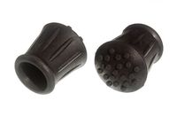 Walking Stick Crutch Frame Ferrule Black Rubberised 7/8 Inch 22Mm Id Pack 4