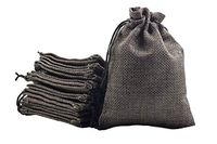 Sansam 50pcs 10.0cmx14.0cm/4.0''x5.6'' Pink Burlap Gift Bags Draw String Hemp/Hessian Bags, Jewelry Packing Pouches,Wedding Favor Gift Bags