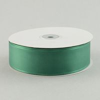 1.5" Wide Taffeta Non Wired Ribbon Green Solid 50 Yard / 150 Feet Christmas, Mardi Gras, St. Patrick'S Day