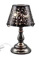 Electric Touch Fragrance Aromatherapy Lamp Oil Warmer Wax Melts Black Celestial Moon Sun Stars