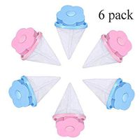 Reusable Top Loader Washing Machine Handy Lint Trap Debris Filter Mesh Pouch Dog Cat Pet Fur Remover Hair Catcher Washer Hair Catcher, 6 Pieces