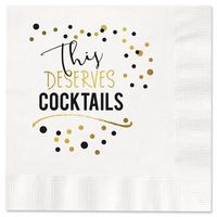 20 Disposable Cocktails Paper Cocktail Napkins - 5" x 5" Recycled Paper Party Napkins, Wedding Party Napkins, Bachelor, Bachelorette, Wedding Party Supplies