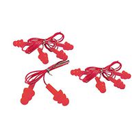 ballboU-5 Pairs Comfortable Waterproof Noise Cancelling Reusable Soft Silicone Cord Swimming Ear Plugs (Red)