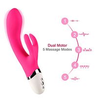 Powerful Cordless Waterproof Wand Massager - Therapeutic Personal Massager - 5 Speeds 20 Vibrating Patterns - USB Rechargeable - Sports Recovery and Back Neck Shoulder Legs Relax Muscles (Pink)