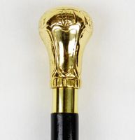 Brass Knob Ornate Victorian Style Cane Wood Walking Stick