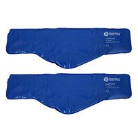 BodyMed Blue Vinyl Cold Packs - Reusable Flexible Ice Pack for Injuries - Neck and Shoulder Ice Pack Flexible - Set of Two - Neck Contour, 23" Long