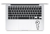 FocEnterprises KODAMA TREE SPIRIT "FOLLOW ME" PRINCESS MONONOKE STUDIO GHIBLI HAYAO MIYAZAKI TRACKPAD / KEYPAD / PALM REST VINYL DECAL STICKER FOR MACBOOK NOTEBOOK LAPTOP