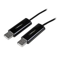 StarTech SVKMS2 2 Port USB KM Switch Cable with File Transfer for PC and Mac - USB for Keyboard/Mouse - 6 ft - 1 Pack - 1 x Type A Male USB - 1 x Type A Male USB - Black