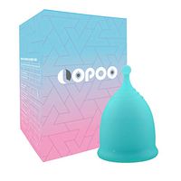 LOPOO Menstrual Cup Reusable Diva Cups Menstrual Period Cup Tampon and Pad Alternative Regular Flow with Free Bag Flex Mooncup Menstrual Cup FDA Approved(Small,Turquoise)
