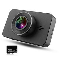 Dash Cam FHD 1296P DVR Car Driving Recorder 3" LCD Screen 170°Wide Angle, G-Sensor, WDR, Parking Monitor, Loop Recording, Motion Detection With 16GB TF card