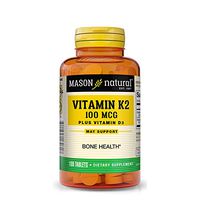 Mason Natural Vitamin K2 Plus D3, 100 Tablets Dietary Supplement