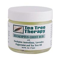 Pack of 6 x Tea Tree Therapy Eucalyptus Chest Rub Eucalyptus Australiana Lavender Peppermint and Tea Tree Oil - 2 oz by Tea Tree Therapy