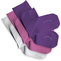 SmartKnitKIDS Seamless Sensitivity Socks - 3 Pack (Pink Purple & White, Medium)