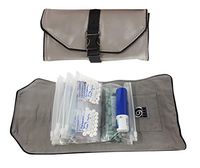 Wellness Travel Pack - The Pill Organizer Wallet, Fits All Size of Medications, Extra Small to Extra Large, Holds Pills, Drops, Sprays & Ointments, Secure Zip Bags, Customizable Write On Label (Grey)