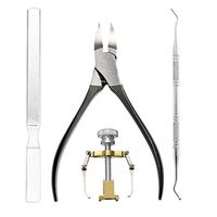 Rockrok 4Pcs Nail Corrector - Ingrown Toe Tools Manicure Clipper Pedicure Fixer Recover (Black)