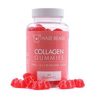Hair Bears Collagen Gummies with Organic Hemp | Hair, Skin, and Nail Vitamins with Anti-Aging Benefits