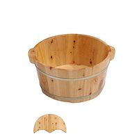 ERHANG Pedicure Basin Foot Bath Barrel Foot Tub Thick Wood Feet Home Massage Relaxation Tools,F