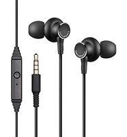SoundPEATS in-Ear Headphones Wired Earbuds Stereo Bass Earphones Ultra-Light Sport Workout Headphones Comfort-Fit for Apple iPhone iPad iPod Samsung Android - Black with Mic