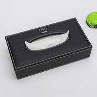 T-ZJHC Car car Tissue Box seat car Interior Supplies Creative Paper Box car with Tray Set, Black Metal Standard