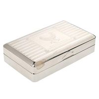 Quantum Abacus Tobacco Tin Made of Metal with Paper Holder, Also Suitable as a Cigarette case, Classic Elegance, Mod. 001-03