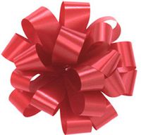 Bows, RED Gift Pull Bows, Christmas, Wrapping, Set of 10 5" Satin