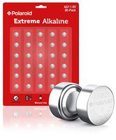 Polaroid Extreme AG1 364 363 164 LR60 LR621 SR621SW 1.5V Button Cell Alkaline Batteries Mercury Free 0% Hg (30-Pack) - 2025 Expiry Date