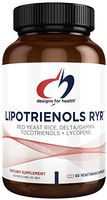 Designs for Health Organic Red Yeast Rice with Tocotrienols + Lycopene - Lipotrienols RYR, 1200mg Organic RYR + 20mg Lycopene (60 Capsules)