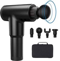 Muscle Massage Gun, PHOEBY Deep Tissue Massage Gun for Athletes, Percussion Massager Gun Percussive Massage Gun with 6 Variable Speeds & 4 Replaceable Heads