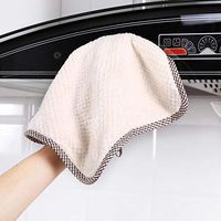 OD'lover Home Kitchen Double Side Coral Fleece Dish Washing Cleaning Cloth Towel Rag Wipe Sponges