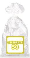 Celebrate 50th Birthday Party Favor Bags with Ties - 12pack