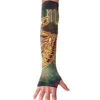 QG ZZX Scorpio Unisex Compression Arm Sleeves UV Protection Performance Arm Sleeve - for Outdoor Sports Baseball,Basketball,Football (1 Pair)