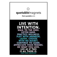 Quotable Live with intention: Radmache Magnet