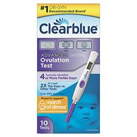 Clearblue  Advanced Digital Ovulation Test, Predictor Kit, featuring Advanced Ovulation Tests with digital results, 10 ovulation tests