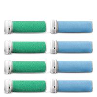 E-Cron Replacement Rollers for Emjoi Micro-Pedi Callus Remover Foot File Mix (Medium Hard Coarse 4 pcs. + Extra Hard Coarse 4 pcs.)