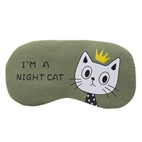 Cute Cat Sleep Masks,Lavany Soft Shading Sleep Eye Masks for Sleeping, Travel, Shift Work, Naps,Sponge Cover Night Blindfold Eyeshade for Kids Adult (F)