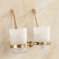 LINA bathroom accessories LAONA Continental antique aluminum Bathroom Wall in a towel rack racks antique Toilet brush holder, Dual Cup