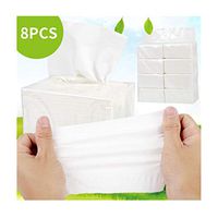 Pumping Toilet Paper,White Toilet Paper Toilet,Yanvan 8PC Paper Towels Household Napkins Toilet Paper Towels Facial tissues 135 Sheets