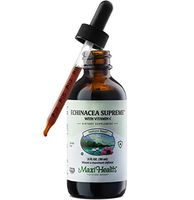 Maxi Health Organic Echinacea Supreme with Vitamin C - Immune Booster - 2 Ounce Bottle - Kosher